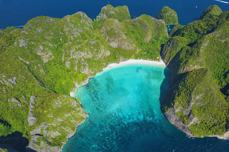 Stunning cliffs and beaches around Phi Phi Island, a highlight of any Phi Phi Island Tour
